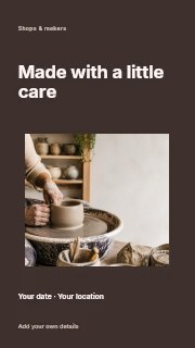 Hands shaping clay pot on pottery wheel in Handmade photo showcase · Modern programme