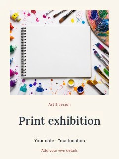 Print Exhibition poster template · Quiet photo gallery