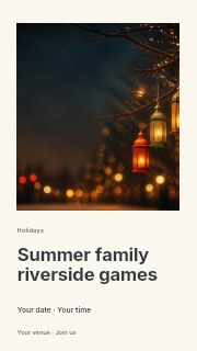 Summer family riverside games instagram story template · Gallery editorial