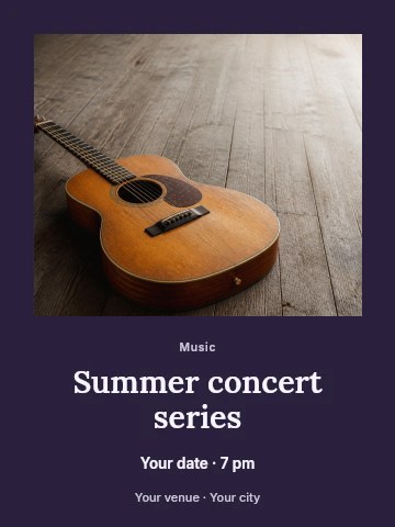 Summer concert series invitation template