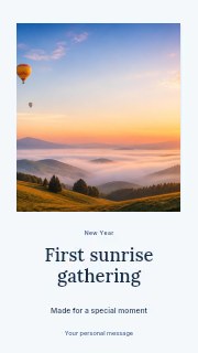 First sunrise gathering instagram story template · Quiet photo gallery