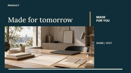 Made for tomorrow · Minimal presentation cover template