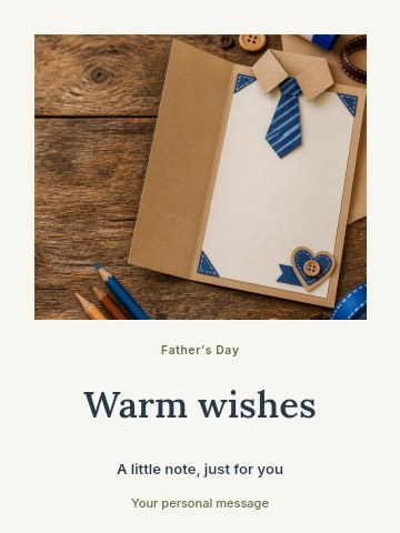 Father’s Day craft workshop greeting card template