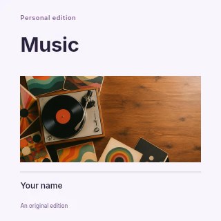 Music podcast cover template · Title & photograph