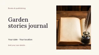 Garden stories journal youtube thumbnail template · Horizontal photo dialogue