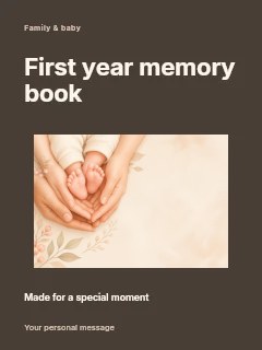 First year memory book poster template · Modern programme