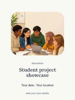 Diverse students group studying together in Student project showcase · Picture window