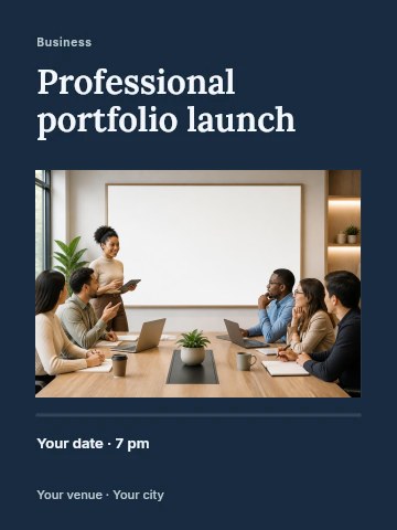 Professional portfolio launch poster template