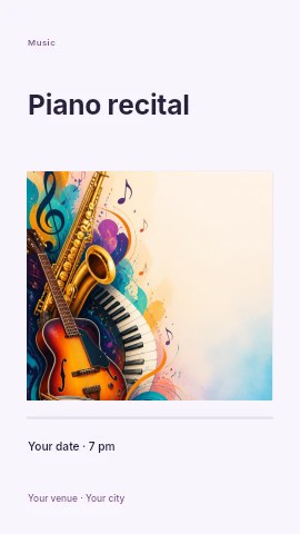 Piano recital instagram story template