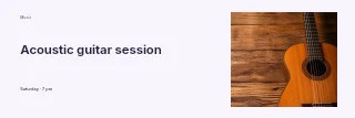 classic acoustic guitar on rustic wood in Acoustic guitar session · Horizontal photo dialogue