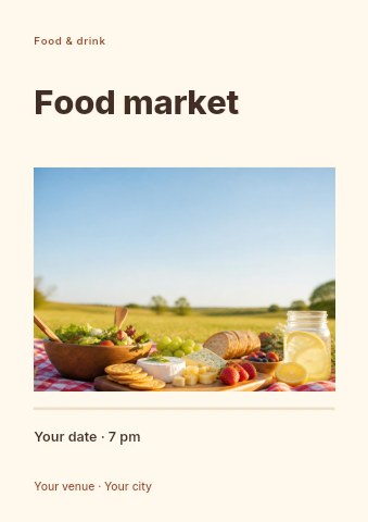 Food market flyer template