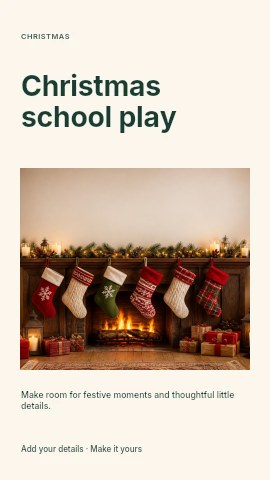 Christmas school play instagram story template