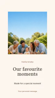 Family photo keepsake instagram story template · Picture window